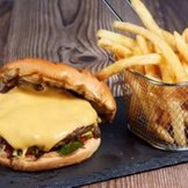 Kefta Burger W/ Fries.
