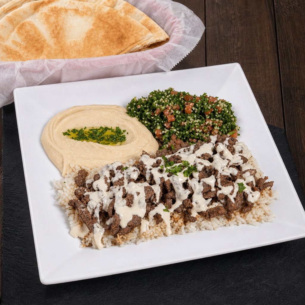 Beef Shawarma Platter.