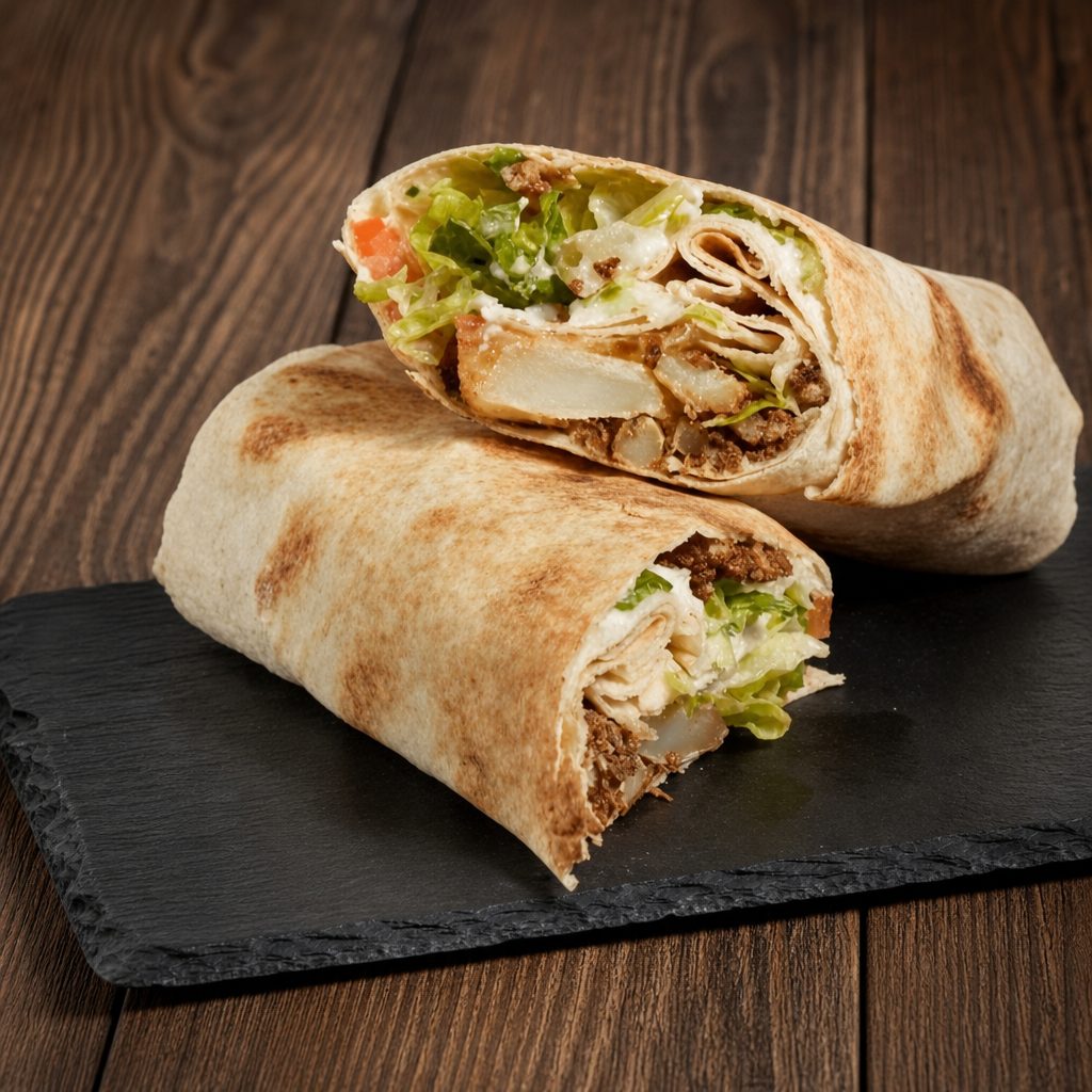 Fried Cauliflower Wrap.