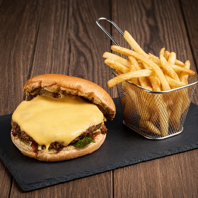 Kefta Burger W/ Fries.