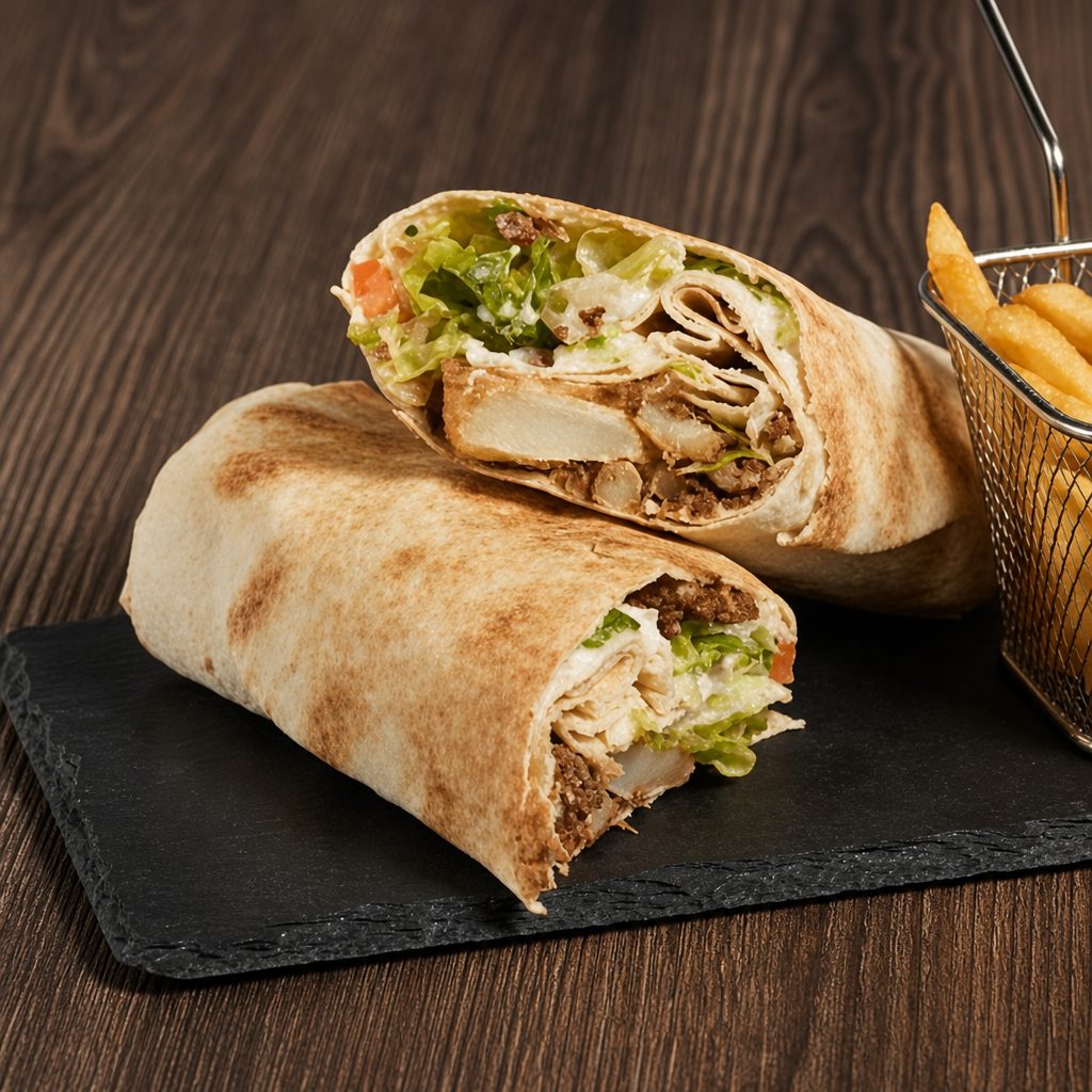 Fried Cauliflower Wrap Combo.