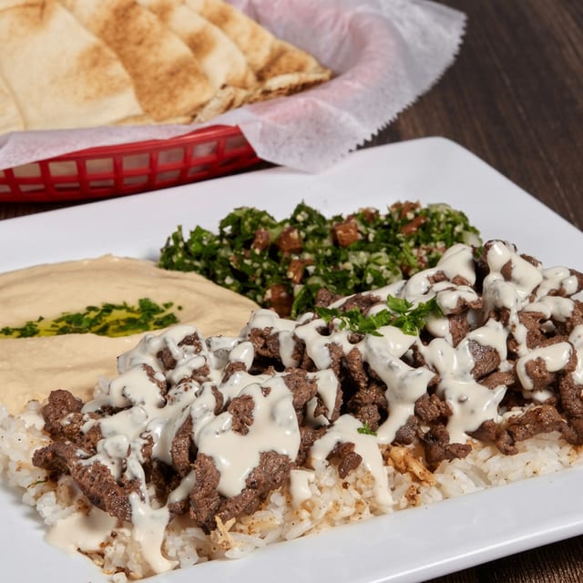 Beef Shawarma Platter.