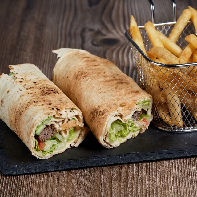 Kefta Beef Wrap Combo.