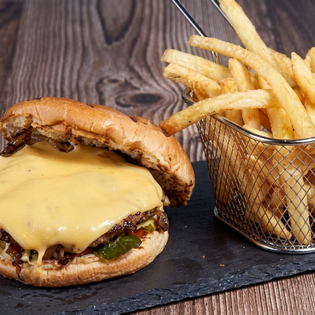 Kefta Burger W/ Fries.